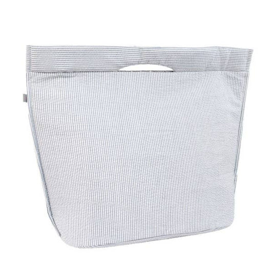 Grey Seersucker Insulated Lizzi Tote | Mint
