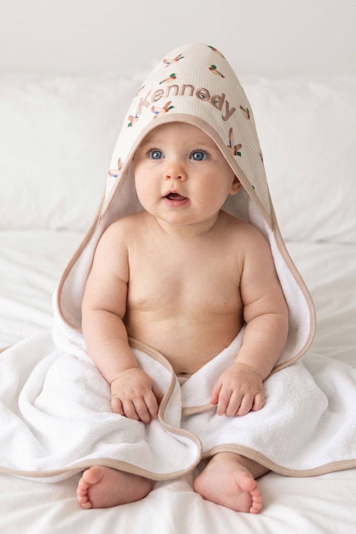 Bamboo Hooded Towel | Little Mallard (Wholesale): Baby