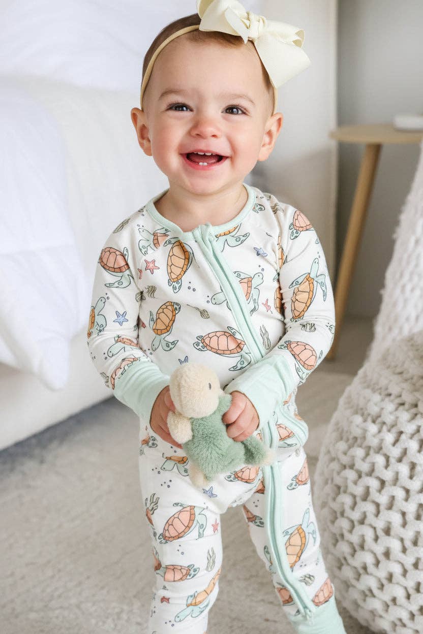 Convertible Zip Romper | Turtley Rad: 18-24 months