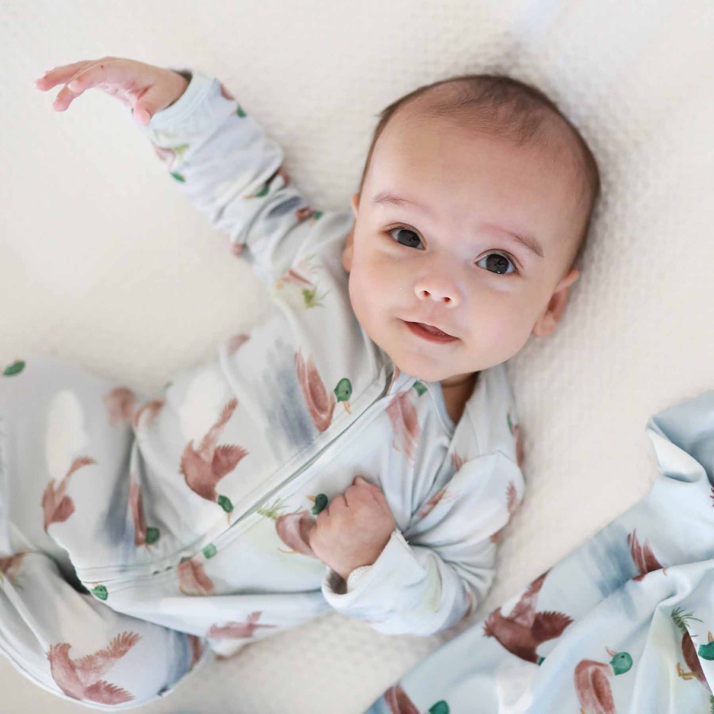 Little Duckling Zipper Footie: Newborn