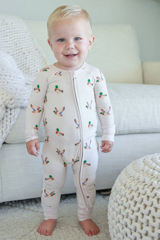 Convertible Bamboo Zip Romper | Little Mallard: 6-12 months