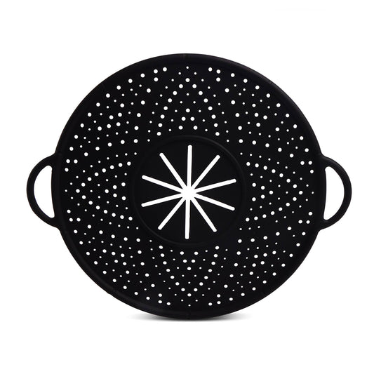 Silicone Splatter Screen with Splash Guard - Onyx