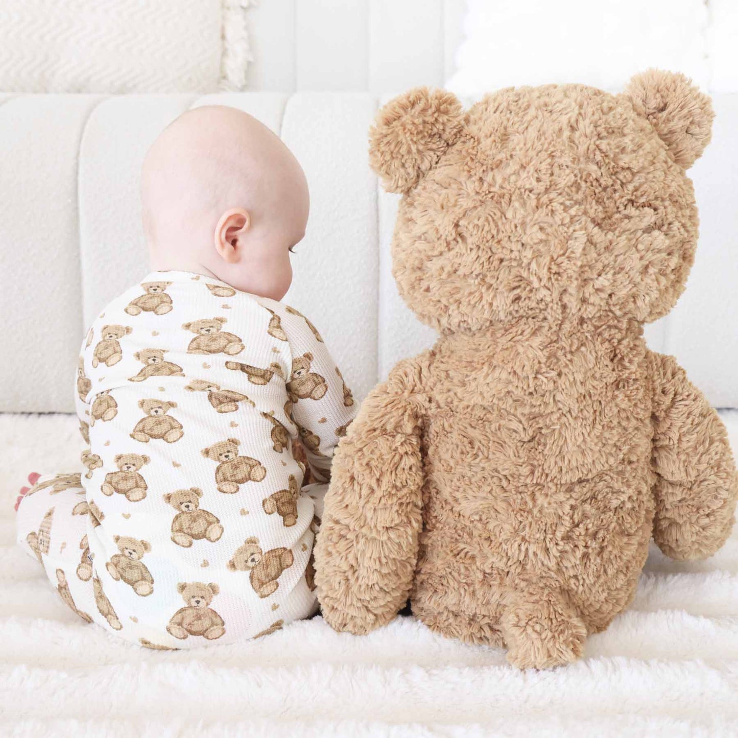 Beary Sweet Bamboo Waffle Convertible Zip Romper: 3-6 months