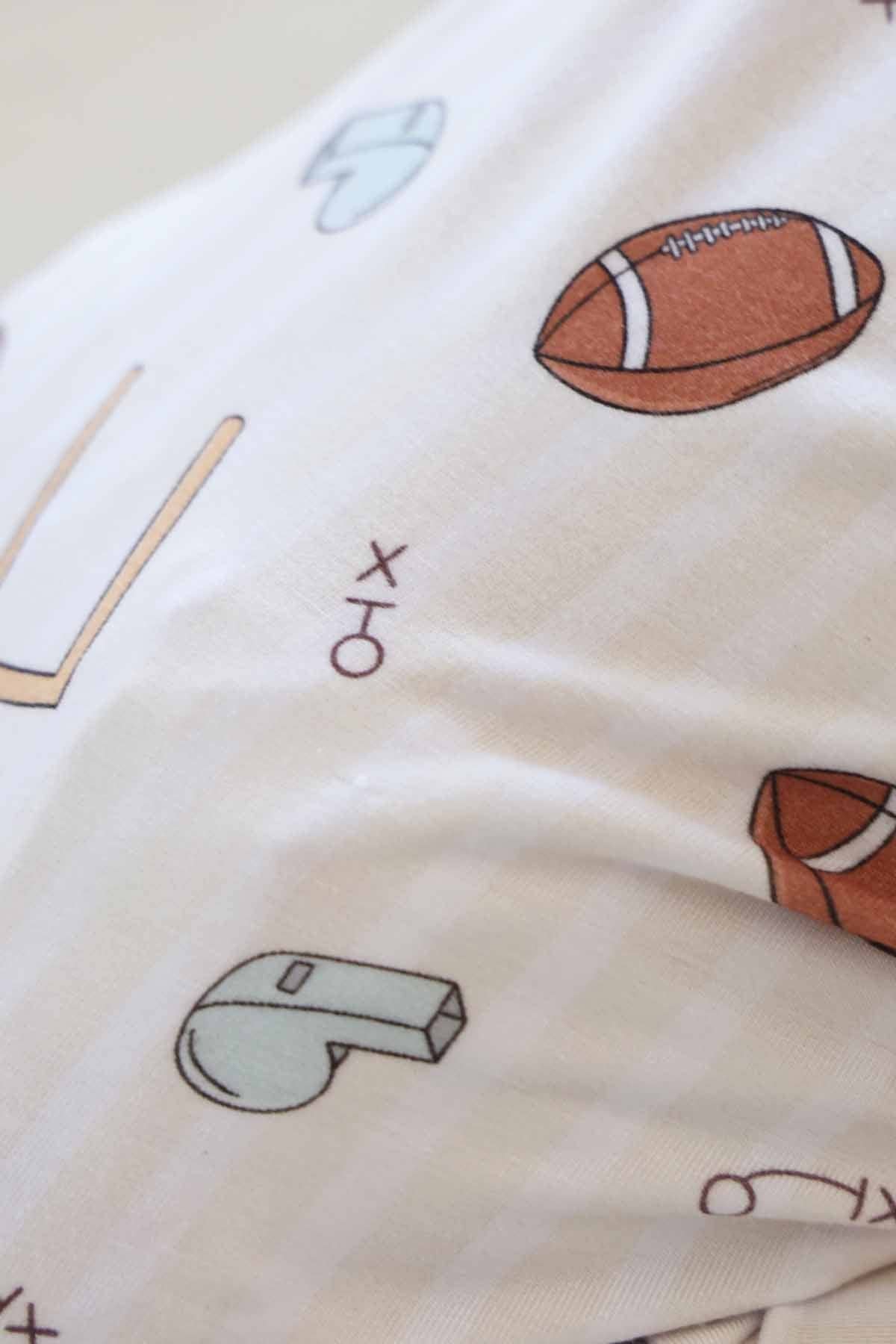 Tiny Touchdowns Convertible Zip Romper | Neutral: 0-3 months