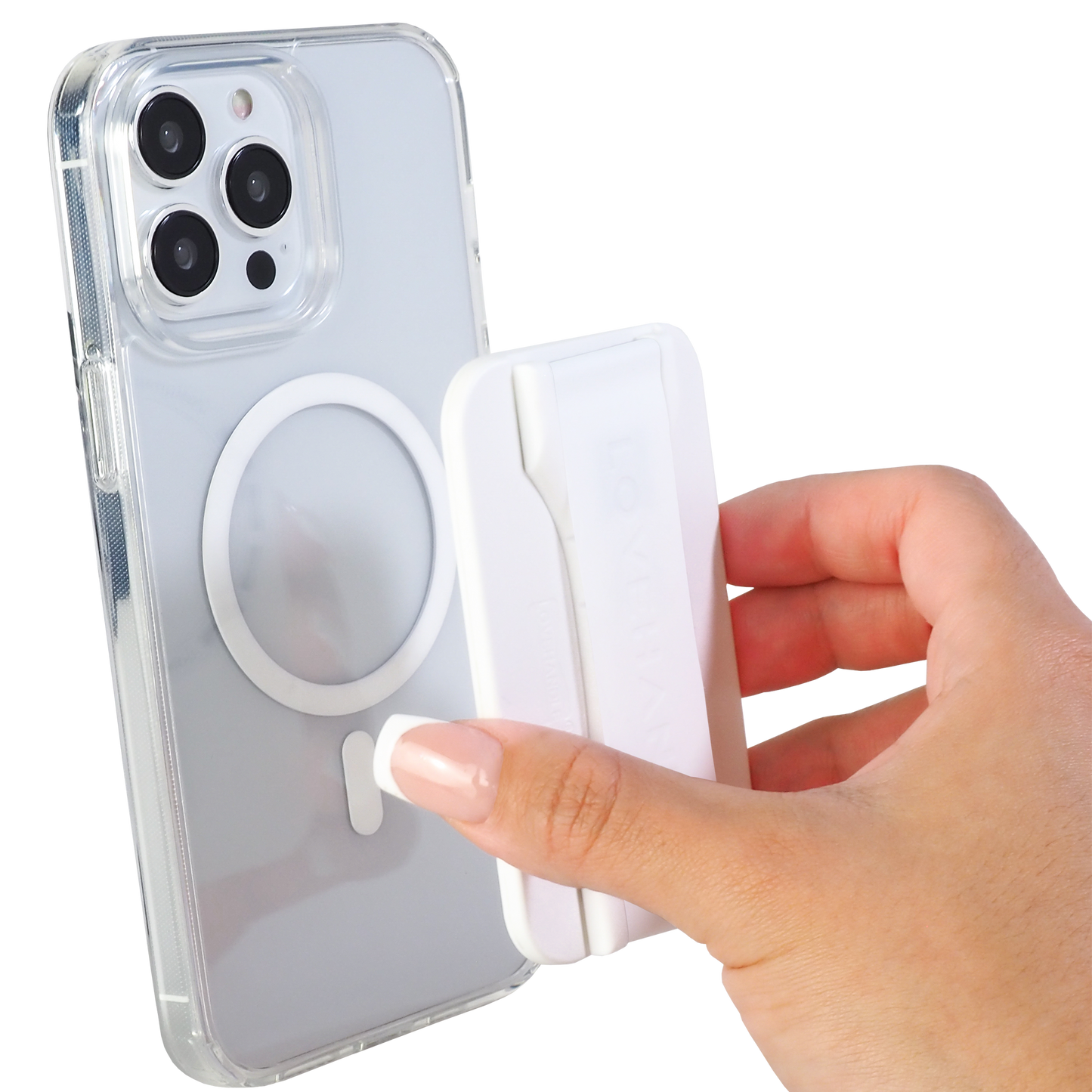 LoveHandle PRO for Magsafe- White Silicone on White Base: DEFAULT TITLE