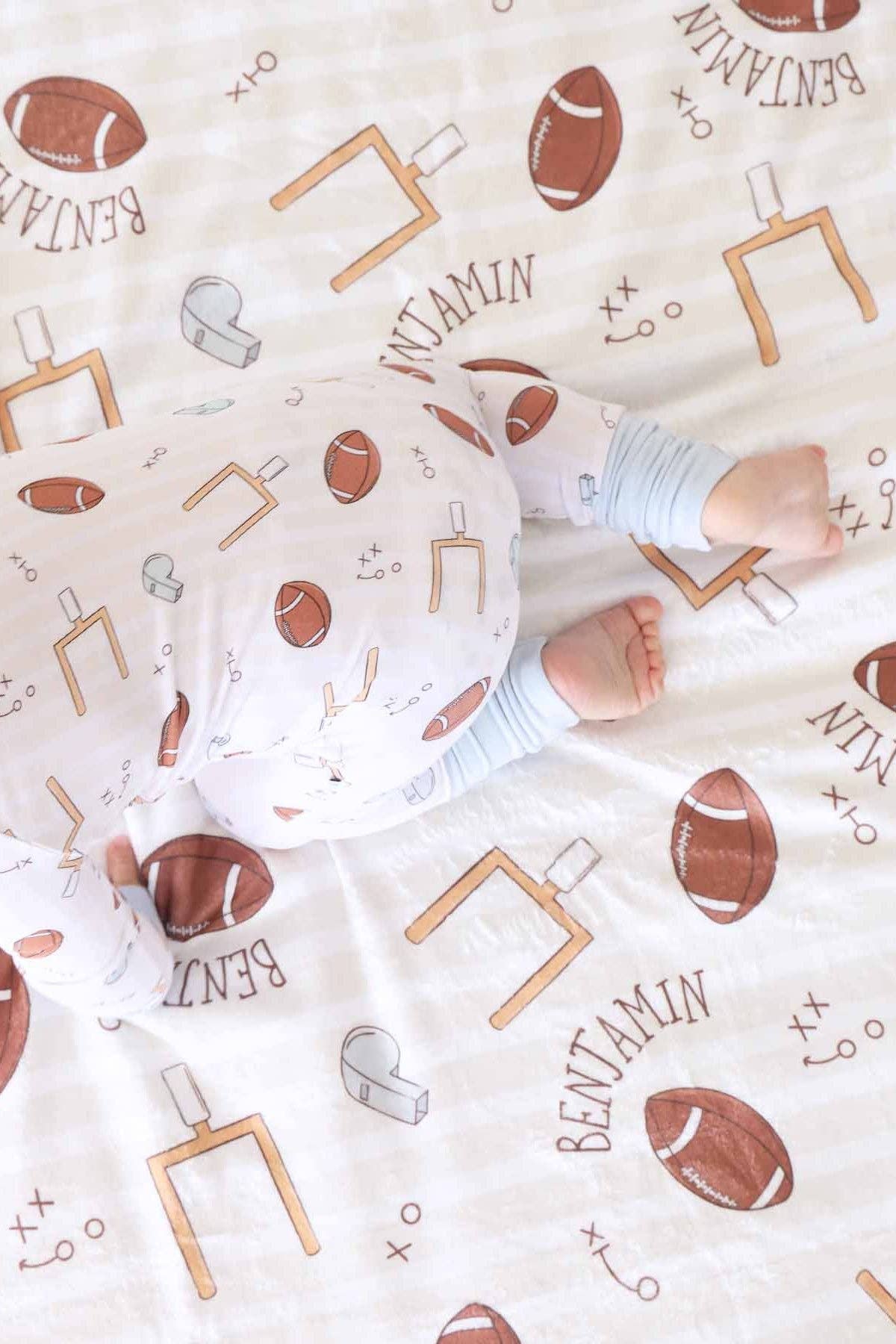 Tiny Touchdowns Convertible Zip Romper | Neutral: 0-3 months