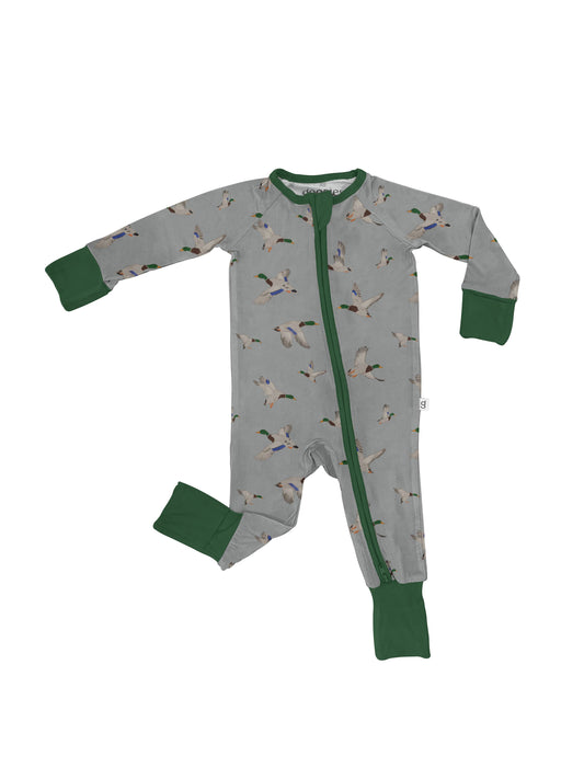 Mallards /  Ducks - Convertible Zip PJs: 0-3 MONTHS