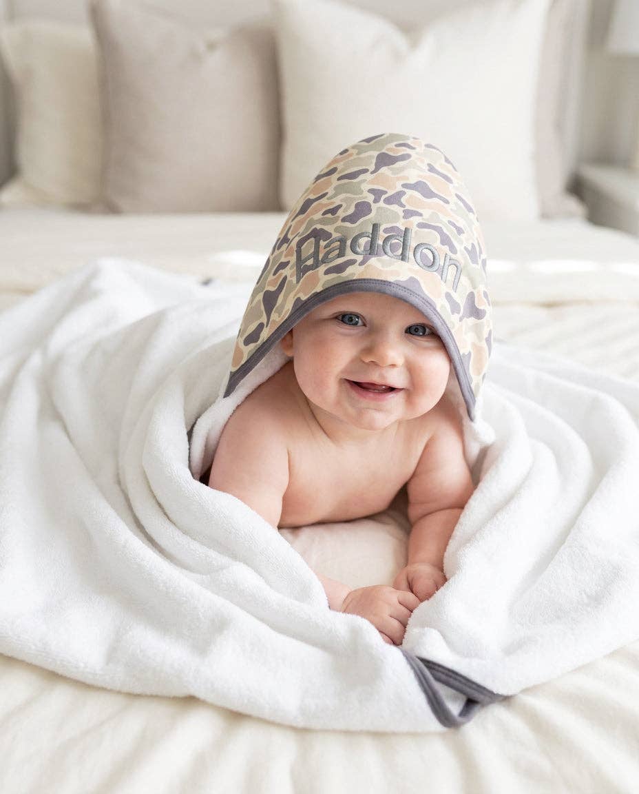 Bamboo Hooded Towel | Camo Cutie (Wholesale): Baby