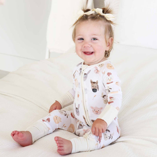 Barnyard Buddies Convertible Zip Romper: 0-3 months