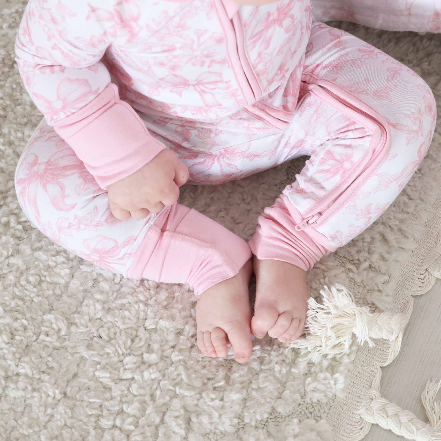 Fancy Frills Convertible Zip Romper: 0-3 months