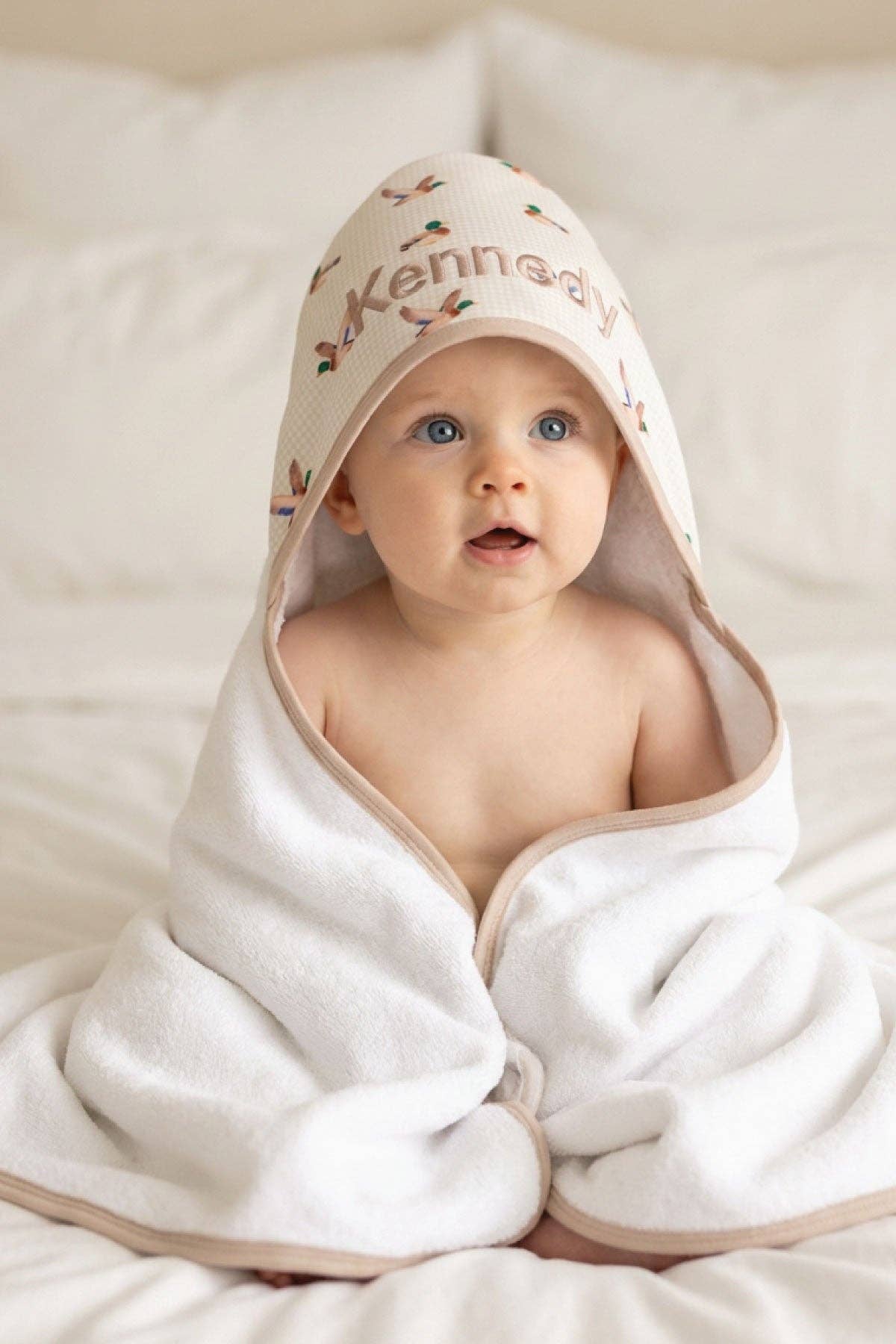 Bamboo Hooded Towel | Little Mallard (Wholesale): Baby
