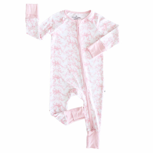 Fancy Frills Convertible Zip Romper: 0-3 months