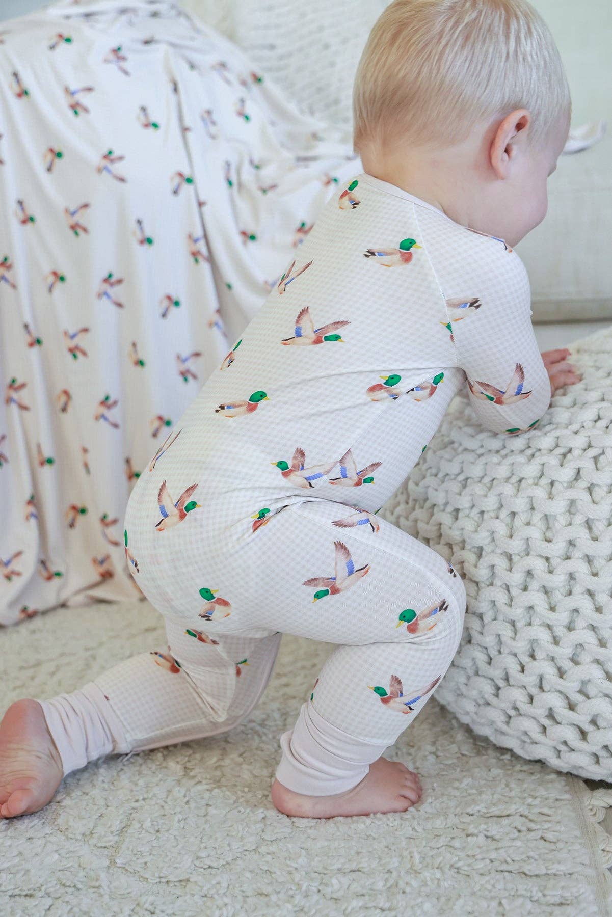 Convertible Bamboo Zip Romper | Little Mallard: 6-12 months