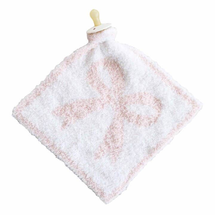 CuddleLane™ Luxe Lovey | Bows: Light Pink Bows