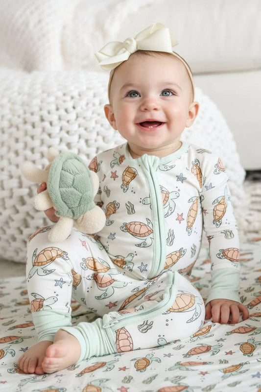 Convertible Zip Romper | Turtley Rad: 6-12 months