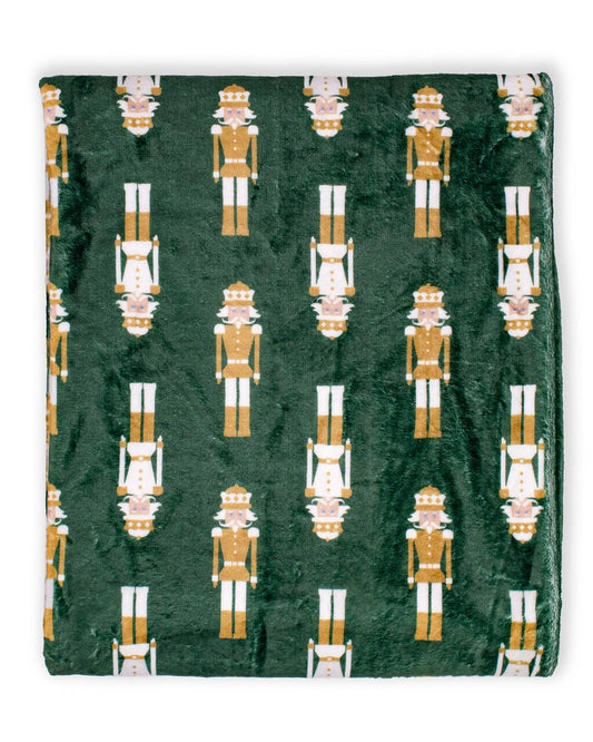 Alpine Nutcracker Throw   Dark Green/Multi   50x60