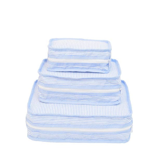 Baby Blue Seersucker Stacking Set | Mint