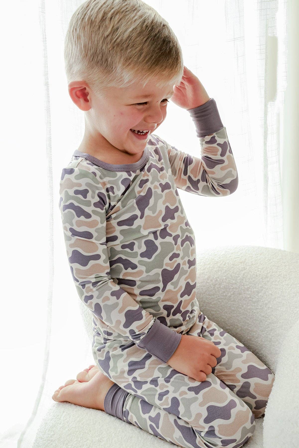 Two Piece Bamboo Pajama Set | Camo Cutie: 3T