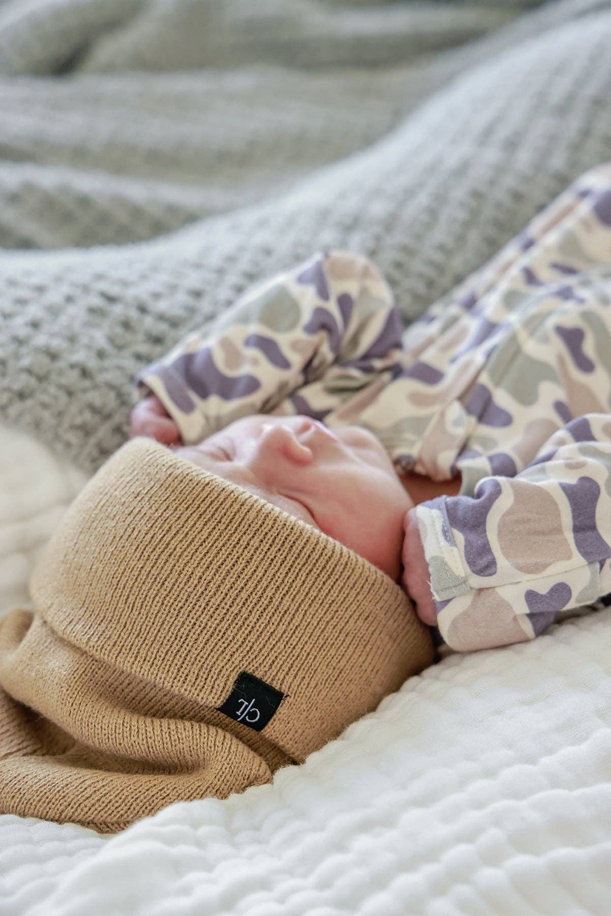 Bamboo Zipper Footie | Camo Cutie: 0-3 months