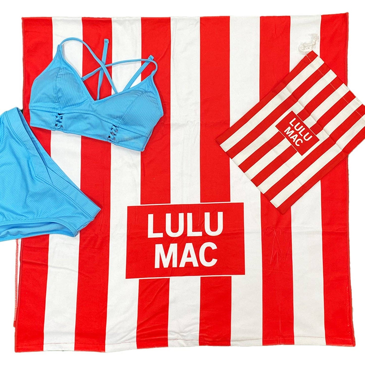 BT1413-Red Darby Beach Towel