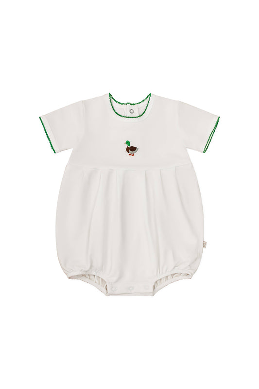 Pip Embroidered Bubble -Mallards: 0-3 mo