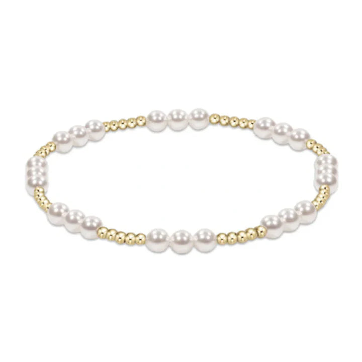 Enewton classic joy pattern 4MM bead bracelet - pearl