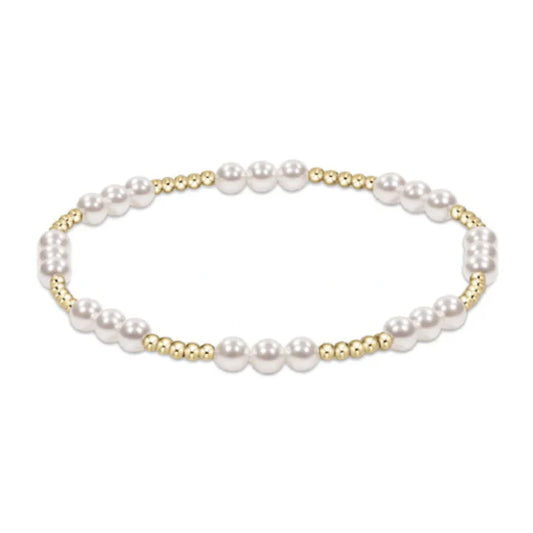 Enewton classic joy pattern 4MM bead bracelet - pearl