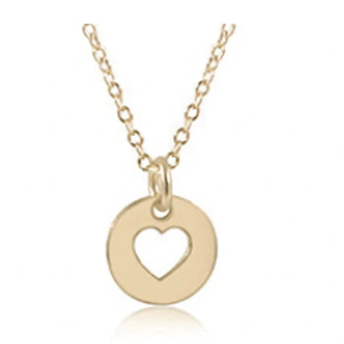 egirl 14" Necklace Gold - "Love" Gold Disc